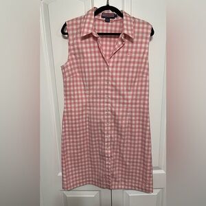 VINEYARD VINES by  Shep & Ian Pink Gingham Mini Dress size 12